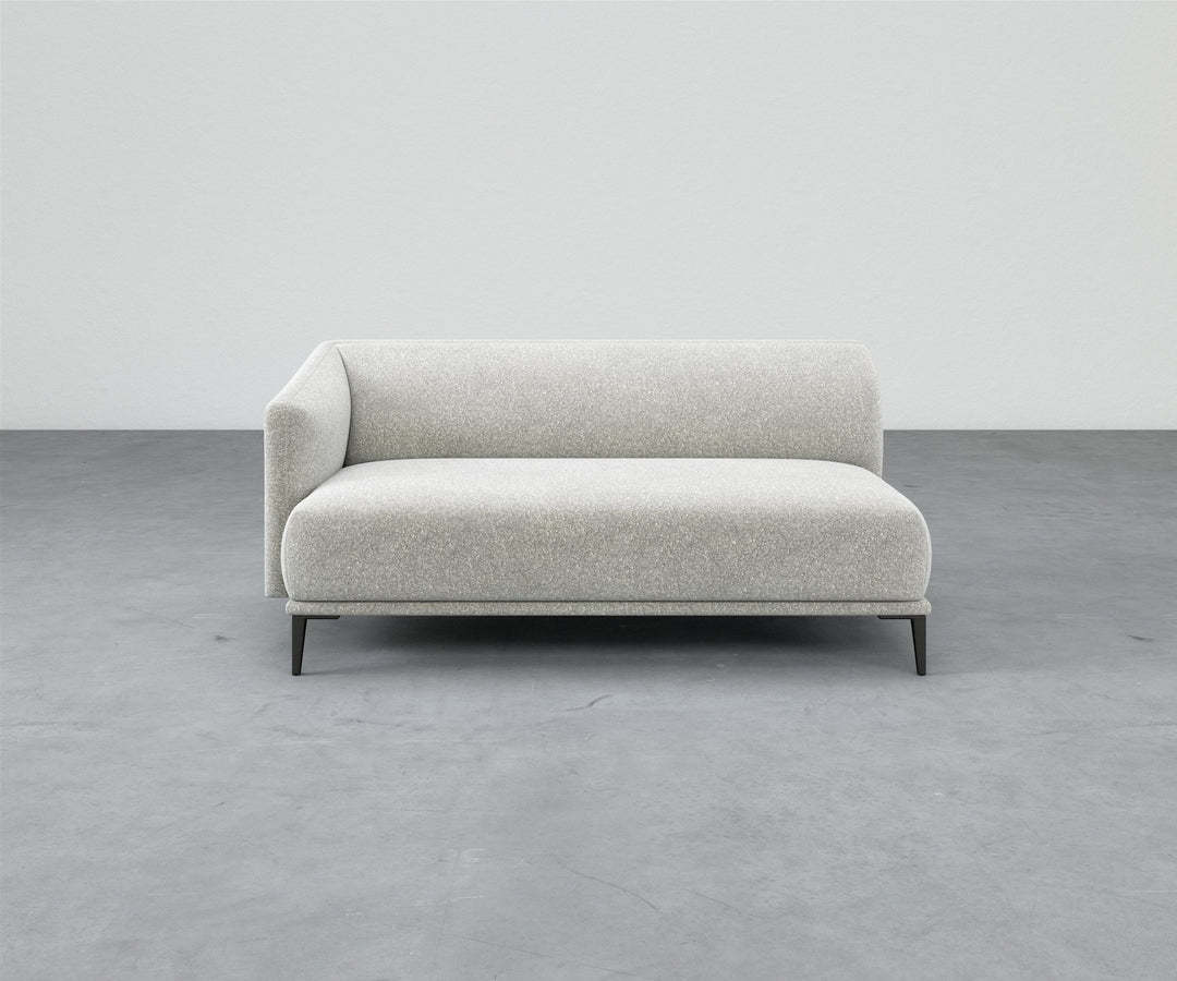 Formal Mallo One-Arm Sofa 69" - Modular Component #base_metal-stiletto-legs