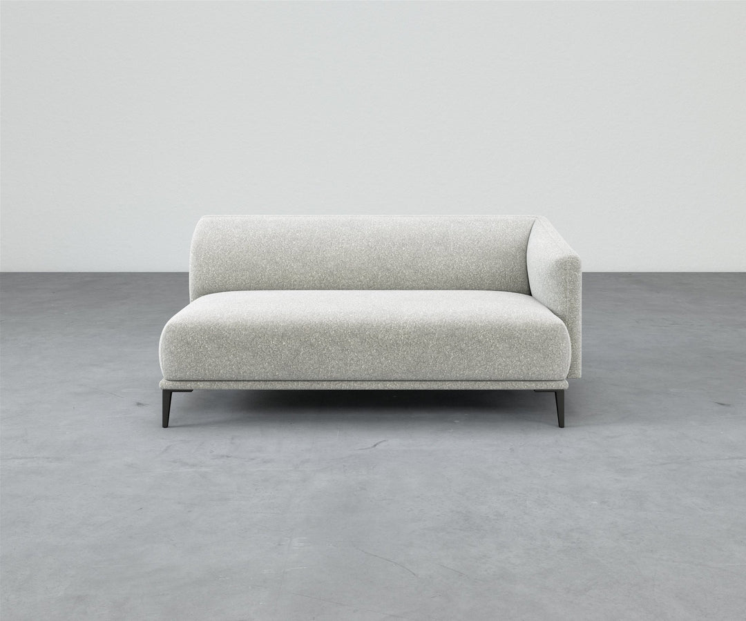 Formal Mallo One-Arm Sofa 69" - Modular Component #base_metal-stiletto-legs