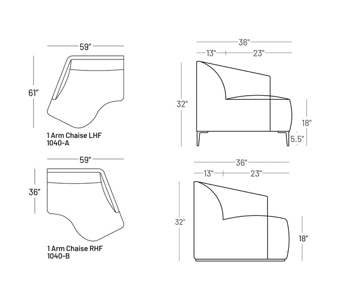 Formal Mallo Chaise - Modular Component