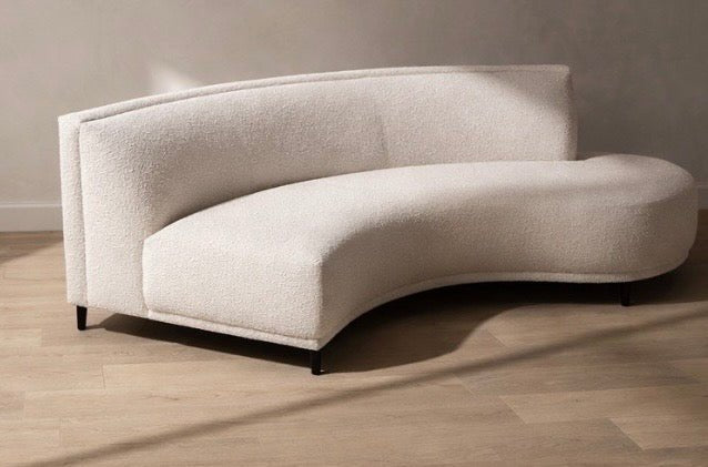 Formal Mallo Curved Sofa 90" Stand Alone - Sofa  #base_metal-stiletto-legs
