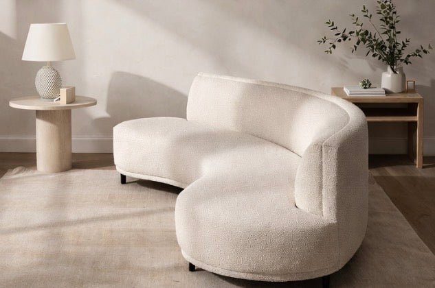 Formal Mallo Curved Sofa 90" Stand Alone - Sofa  #base_metal-stiletto-legs