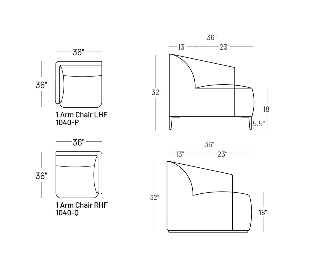 Formal Mallo One - Arm Chair - Modular Component