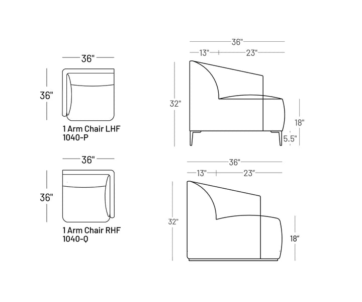 Formal Mallo One - Arm Chair - Modular Component