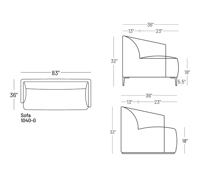 Formal Mallo Sofa 83" - Sofa