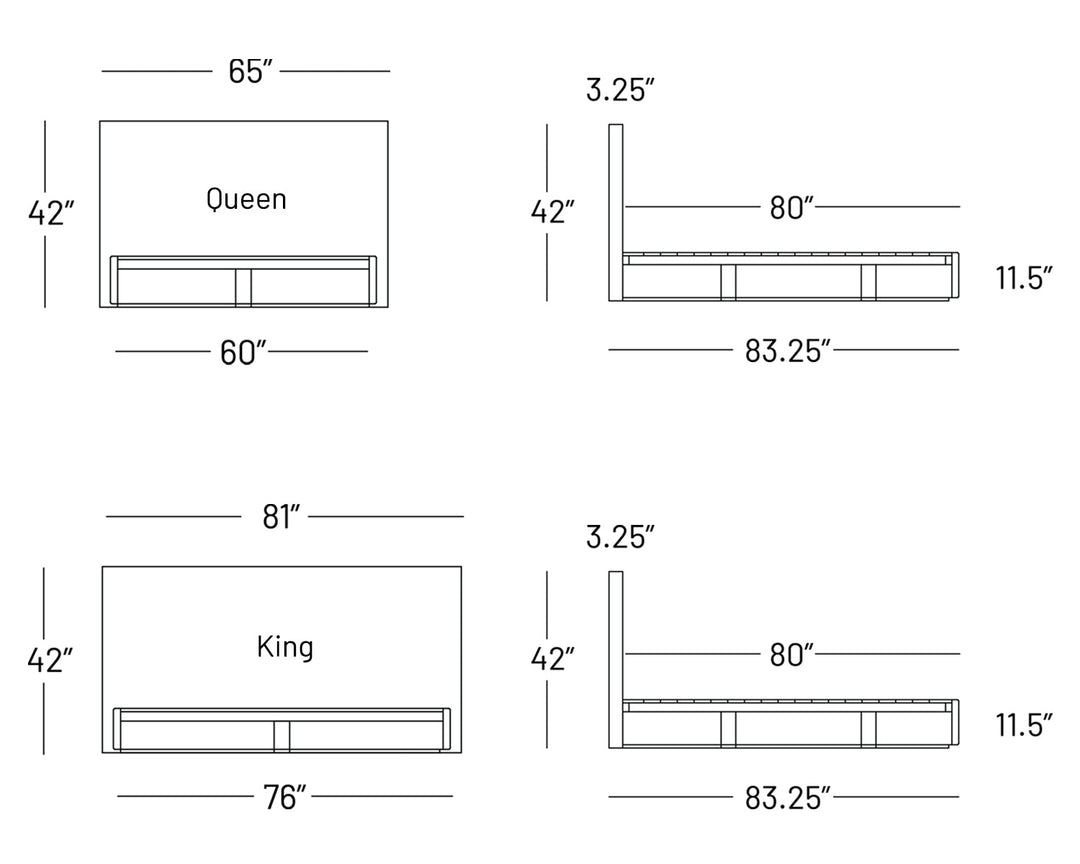 Lala Low Bed - Beds