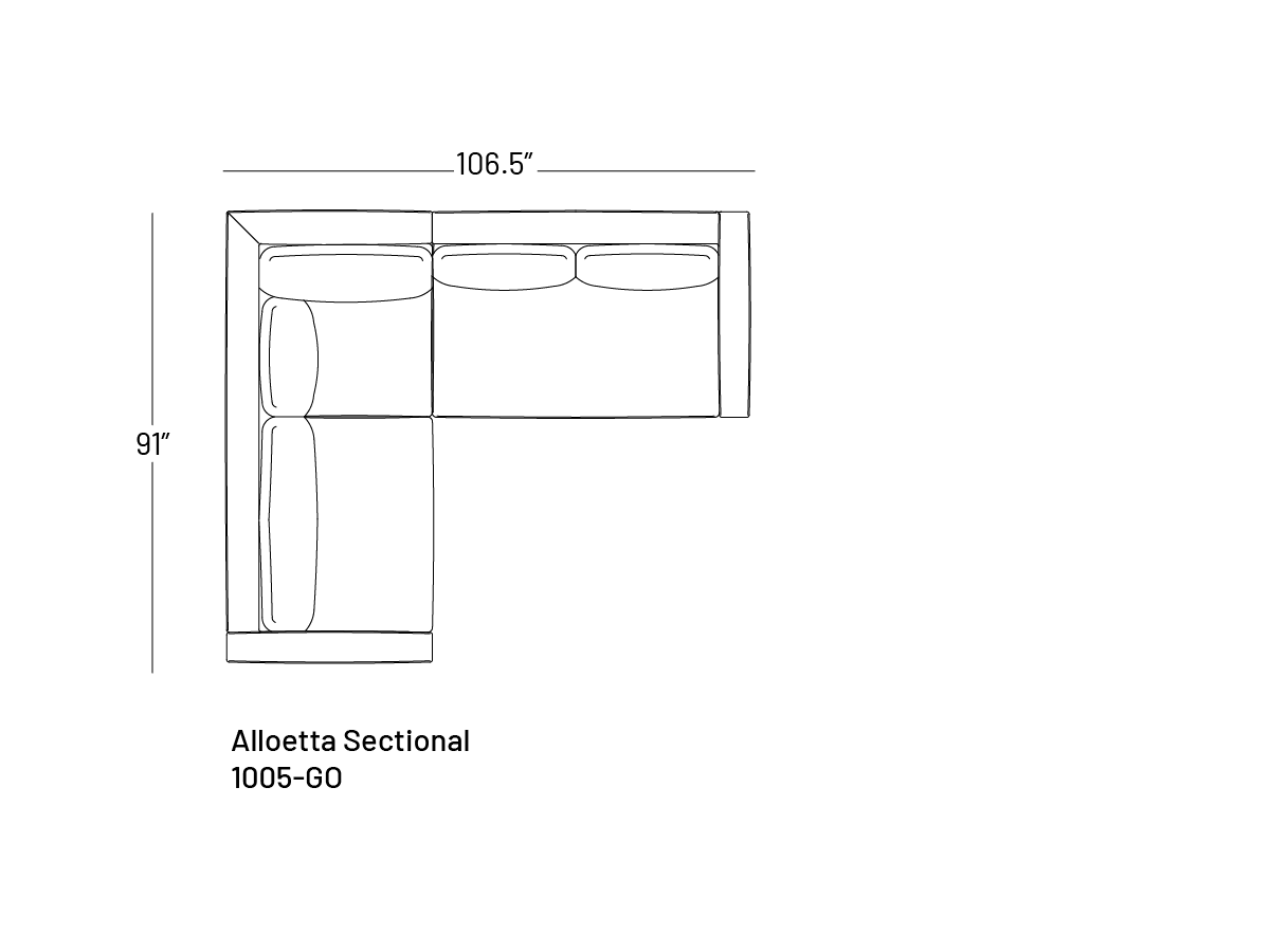 Alloetta Sectional 106.5" - Sectional