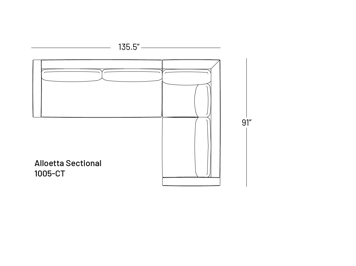 Alloetta Sectional 135.5" - Sectional