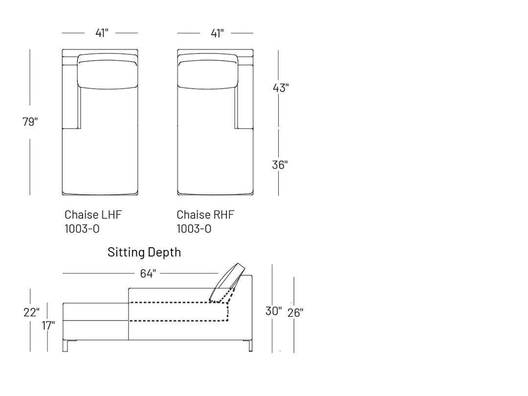 Brightside Chaise - Modular Component