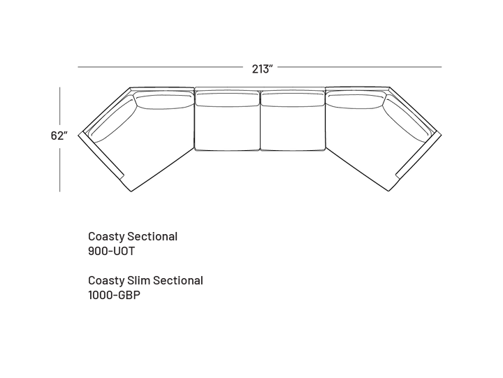 Coasty Sectional 213" - Sectional