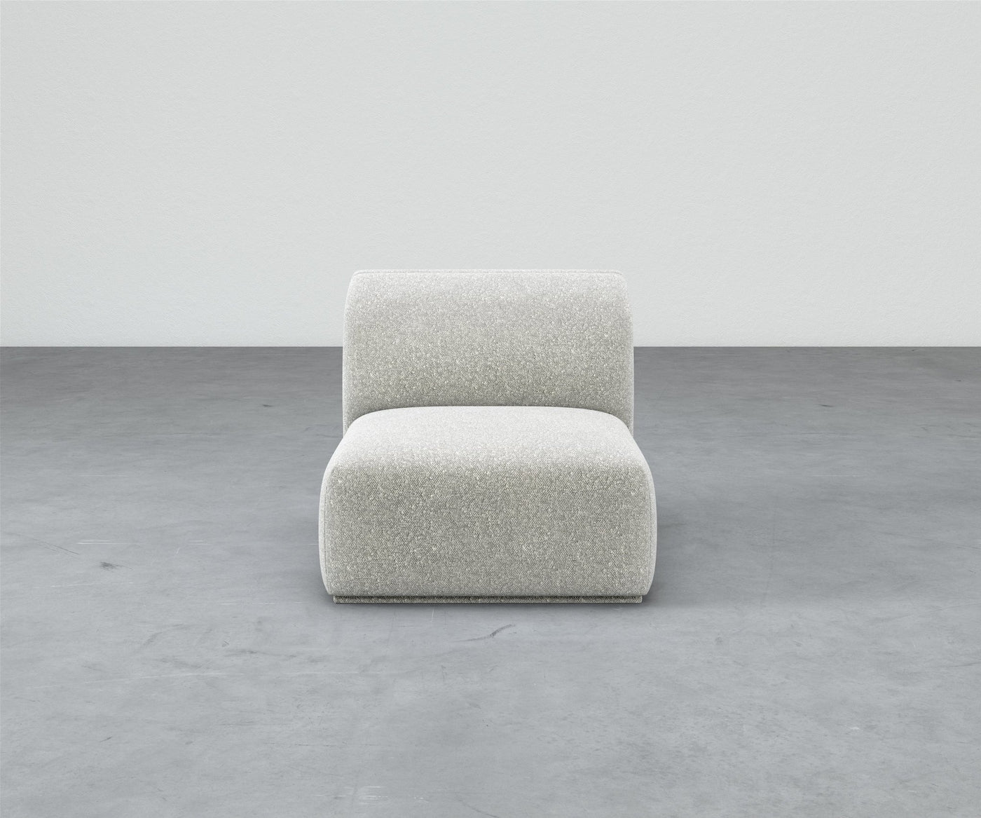 Formal Mallo Armless Chair - Modular Component #base_recessed-fabric-wrapped