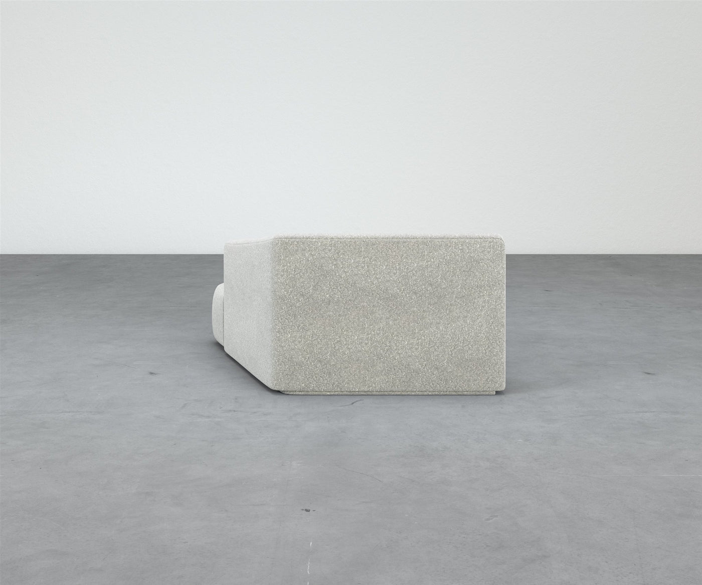 Formal Mallo Chaise - Modular Component #base_recessed-fabric-wrapped