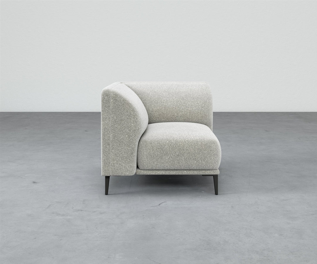 Formal Mallo Corner Chair - Modular Component #base_metal-stiletto-legs