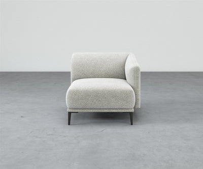 Formal Mallo One-Arm Chair - Modular Component #base_metal-stiletto-legs
