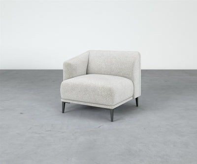 Formal Mallo One-Arm Chair - Modular Component#base_metal-stiletto-legs