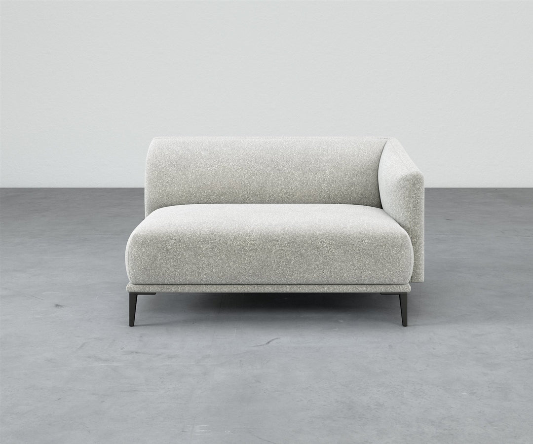 Formal Mallo One-Arm Loveseat - Modular Component #base_metal-stiletto-legs