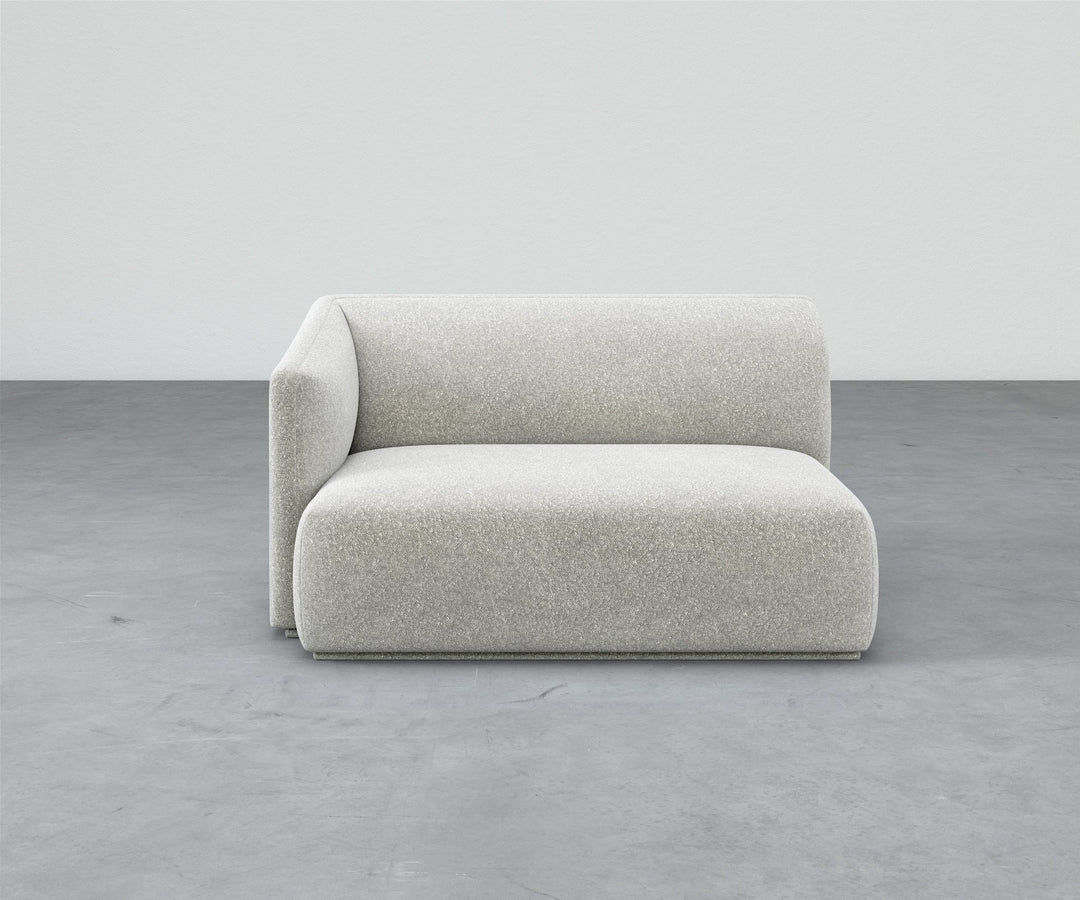 Formal Mallo One-Arm Loveseat - Modular Component #base_recessed-fabric-wrapped