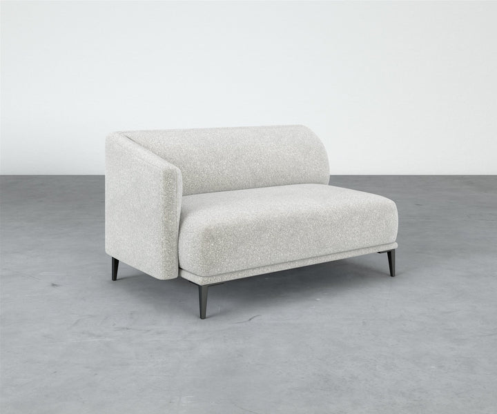 Formal Mallo One-Arm Loveseat - Modular Component #base_metal-stiletto-legs