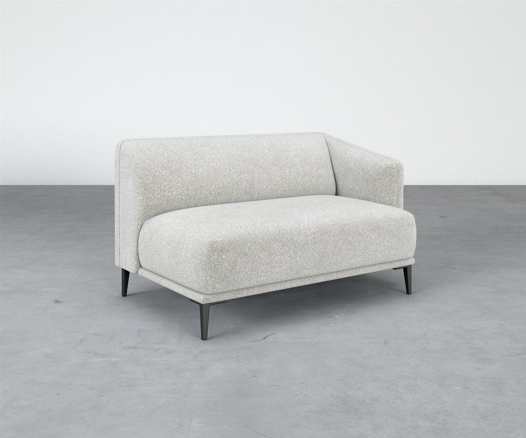 Formal Mallo One-Arm Loveseat - Modular Component #base_metal-stiletto-legs