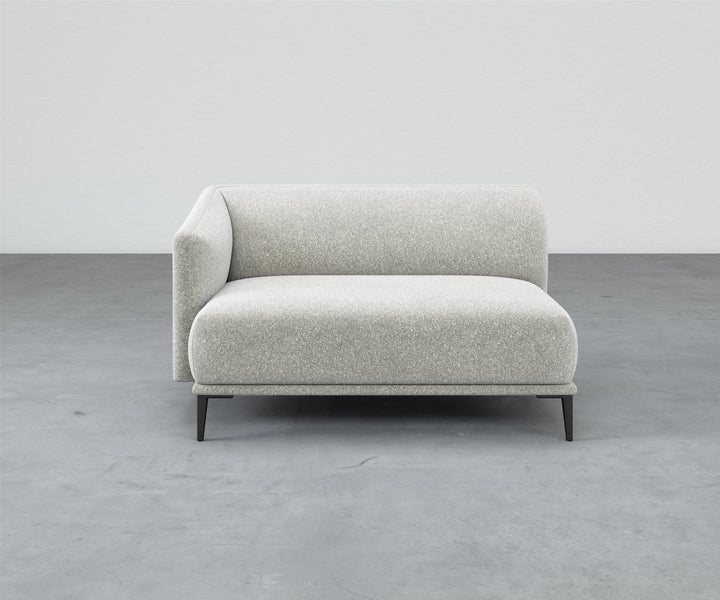 Formal Mallo One-Arm Loveseat - Modular Component #base_metal-stiletto-legs