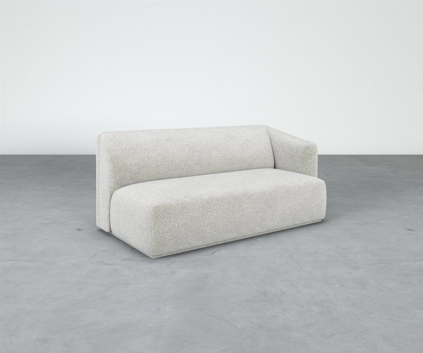 Formal Mallo One-Arm Sofa 69" - Modular Component #base_recessed-fabric-wrapped
