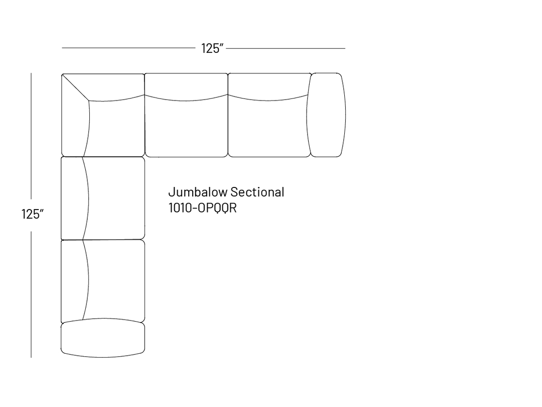 Jumbalow Juicy Sectional 123" - Sectional