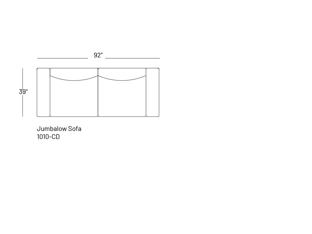 Jumbalow Sofa 92" - Sofa