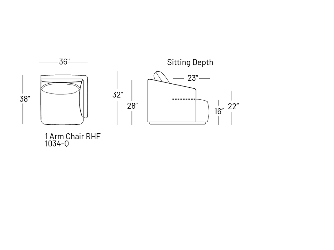 Mallo One-Arm Chair - Modular Component