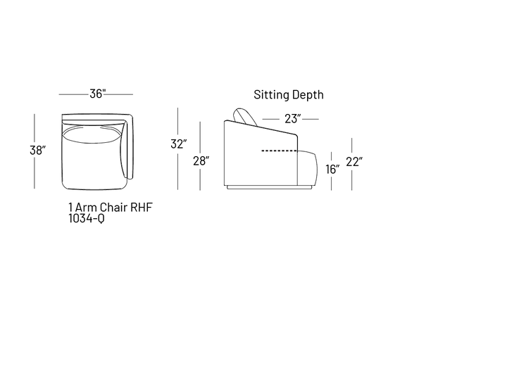 Mallo One-Arm Chair - Modular Component