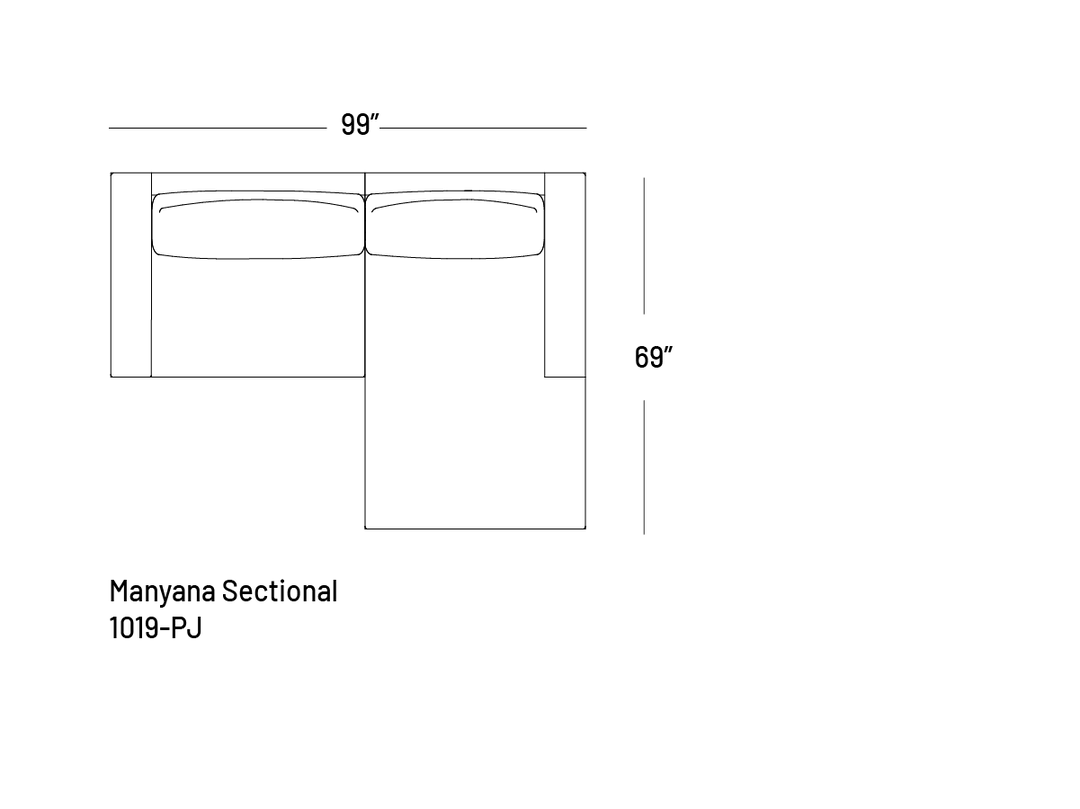 Manyana Sectional 99" - Sectional