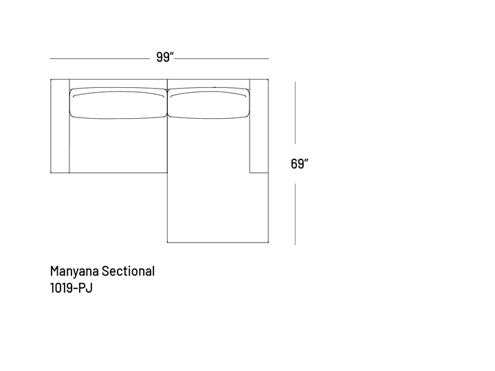 Manyana Sectional 99" - Sectional