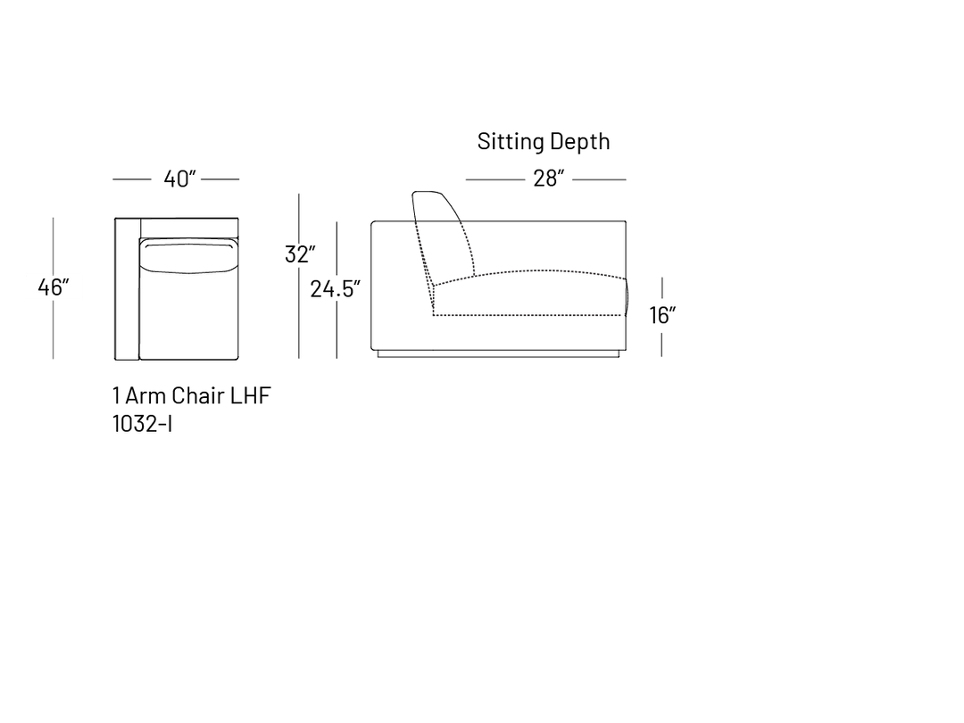 Tuxxy One-Arm Chair - Modular Component