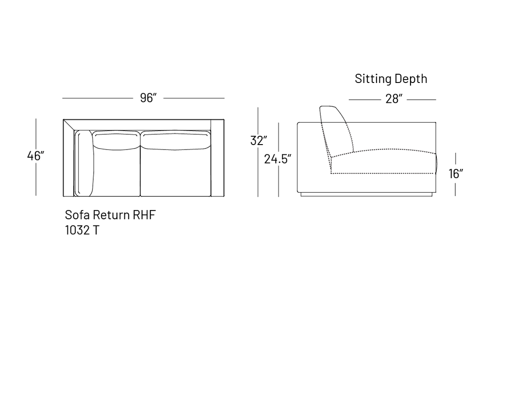 Tuxxy Sofa Return - Modular Component